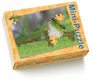 Minipuzzle Laubfrosch Schachtel