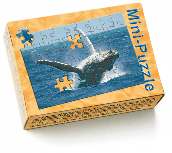 Minipuzzle Buckelwal Schachtel